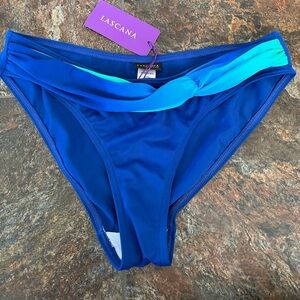 New Lascana for Venus royal blue with faux belt bikini bottom. Size 4